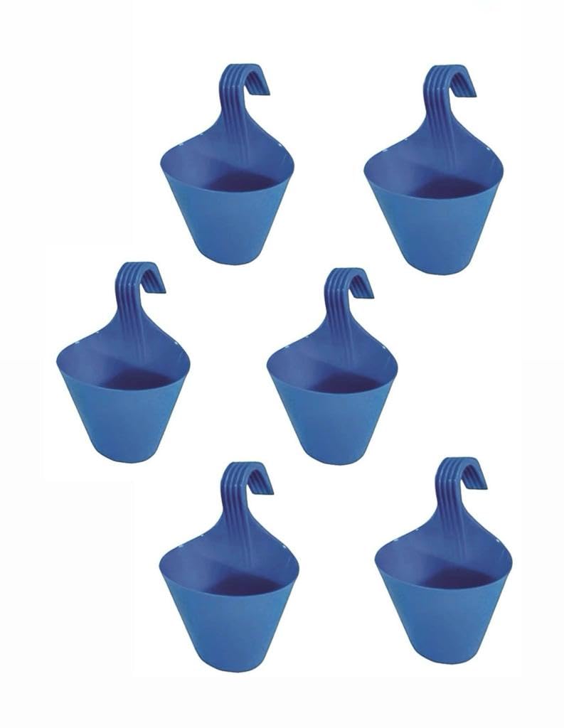 8 Inch Hanging Planters - 6 Pack Red -6