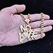 Hip Hop No Love Chain Broken Heart Chain Iced Out Pendant, Iced Out Pendants for Men and Women Heart Broke Necklaces Jewelry Iced Out Chain, Iced Out Chain Hip hop Pendant (20 Inches, Gold)