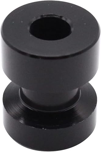 SHLPDFM 2 Stück 8mm M8 CNC Aluminium Schwingenadapter Ständer Bobbins Spool Racingadapter Adapter Ständeraufnahme Schieberegler (Schwarz)