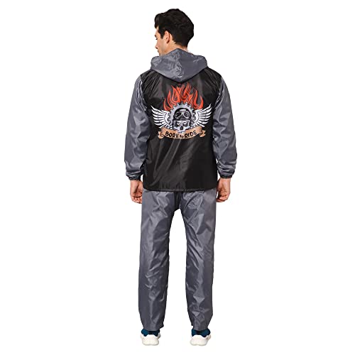 THE CLOWNFISH Men's Polyester Waterproof Standard Length Raincoat...