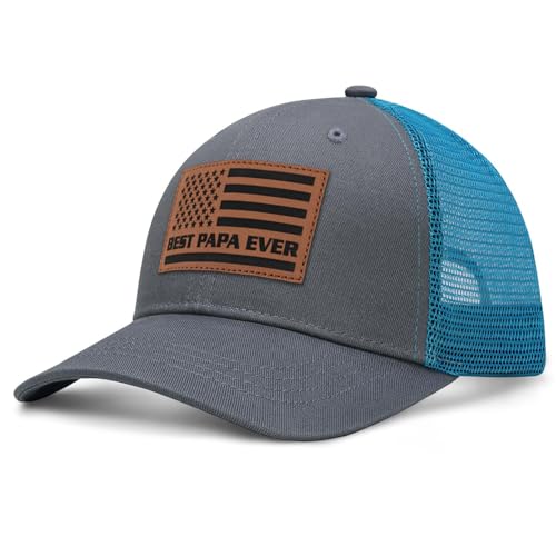 Image of Papa Gifts from Grandkids American Flag Cap Papa Hat for Grandpa