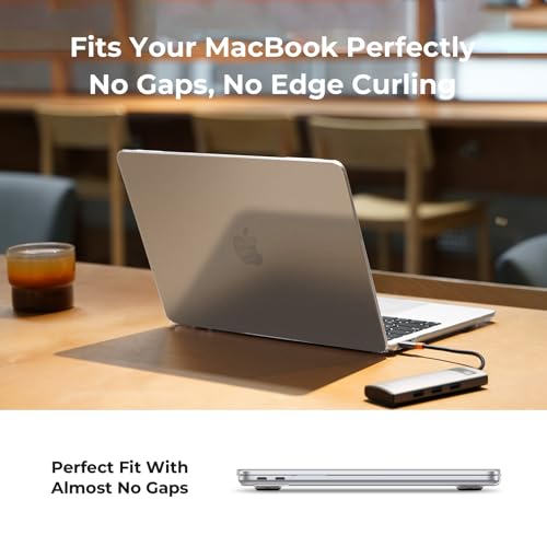 Image of EooCoo Case Compatible for MacBook Air 13.3 inch M1 2021 2020 2019 2018,A2337 A2179 A1932,Original Machine Color,Ultra-Thin Invisible,M1 Air 13 High Transparency Laptop Hard Shell Cover-Crystal Clear