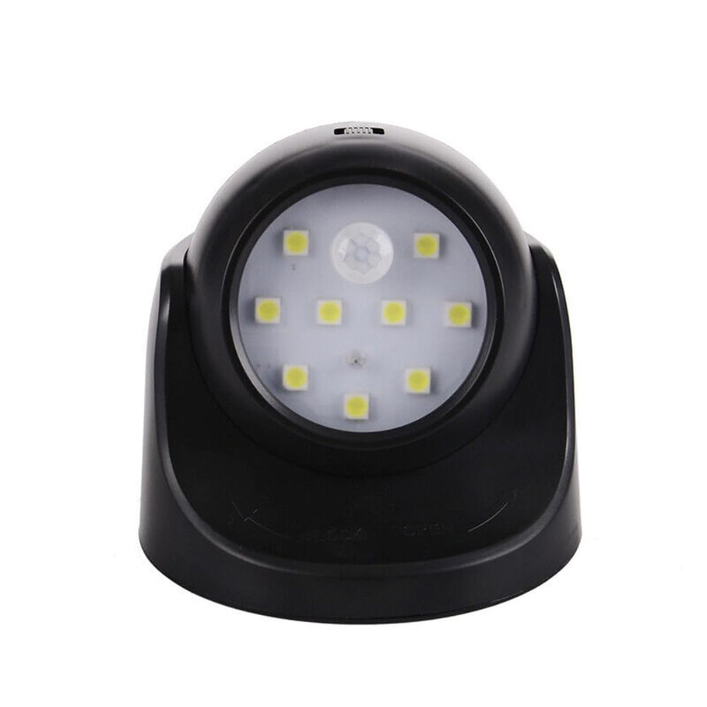 PIR Motion Sensor LED Lamp - Auto Sensor Walkway Light for Indoor & Outdoor Use (Black)