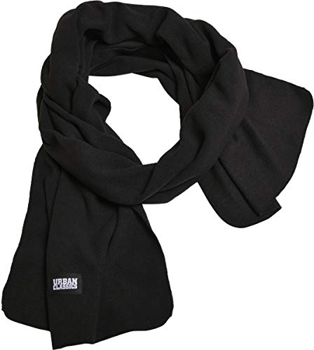 Preisvergleich Produktbild Urban Classics Unisex Fleece Scarf Schal, Schwarz, Einheitsgröße EU