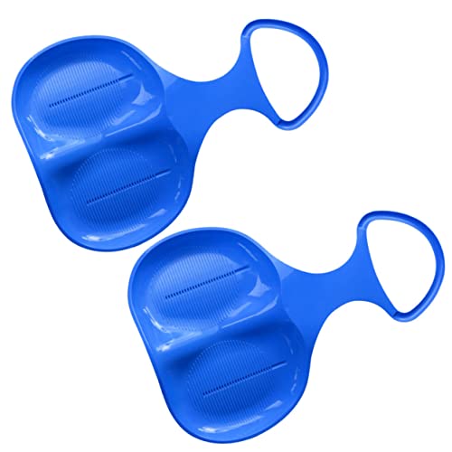 NAMOARLY Hdpe Material 2pcs Kids Snow Sled Boards Large Size Sliding Boards for Winter Outdoor Activities Random Color