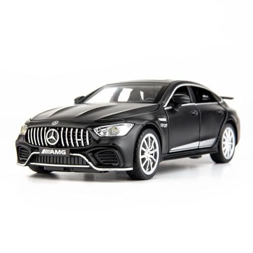 Image of 1:32 Scale Mercedes AMG GT63 Toy Car | Metal Pullback Diecast Car for Kids with Openable Doors, Sound, Light Effects Toy for Car Enthusiasts (Color As Per Available), Black