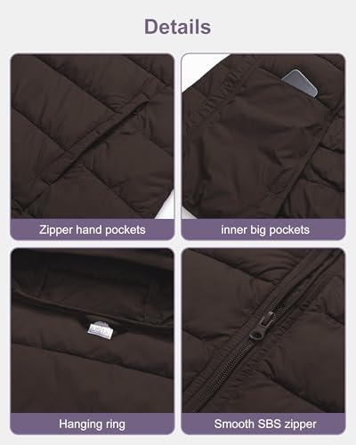 Chrisuno Women's Plus Size Puffer Jacket in Coffee – Cozy, Lightweight, and Stylish for All Winter Adventures! - Image 7