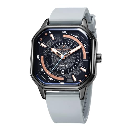 Image of Daniel Hechter Paris Rivoli Collection Modern Analog Watch for Men with Octagon Dial and Silicon Band-DHM1003