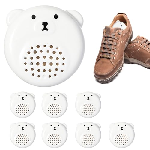 ycezw Eliminador de olores de zapatos, bolas de olores de zapatos reutilizables,8X Bolas desodorantes para zapatos portátiles Caja de osos | Ambientador de baño de larga duración para