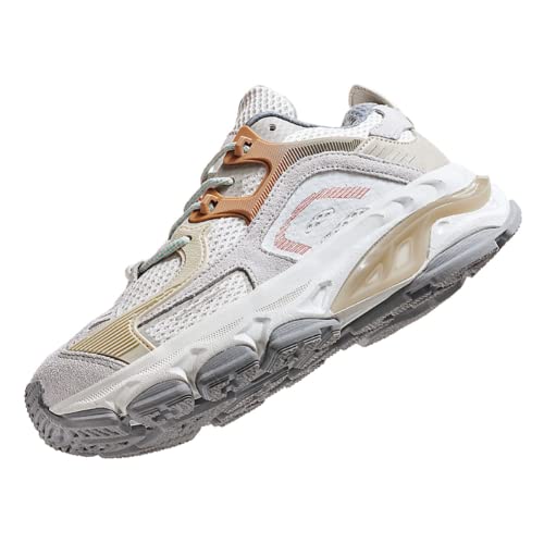 Sneakers for Men Mesh Upper Leather Lace Up Fashion Outdoor Sport Breathable Elastic Sole Casual Sneaker Tenis para Hombre Designer Running Shoes3