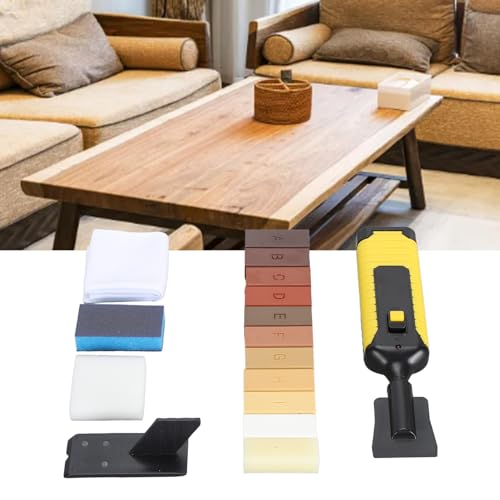 Kit de Cera para Reparo de Piso, Kit de Reparo de Piso de Madeira de 11 Cores para Consertar Móveis