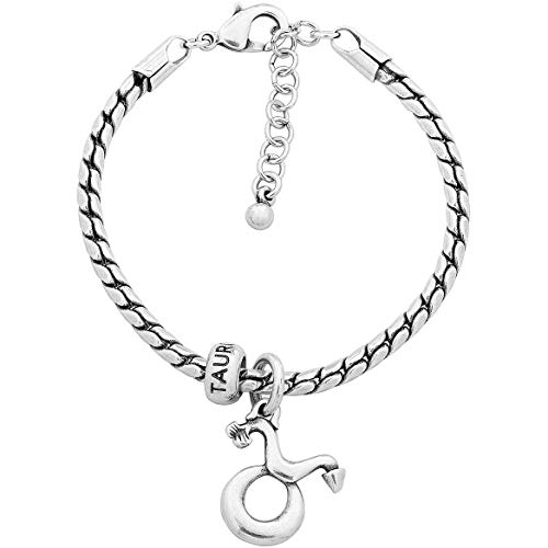Ciclòn Pulsera unisex signo del zodiaco Toro joya Horóscopo Casual cód. HOR113, Acero aleado