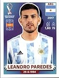 2022 Panini World Cup Qatar Sticker #ARG13 Leandro Paredes Group C Argentina Mini Sticker Trading Card