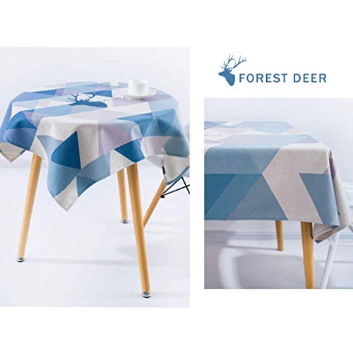 Nappe table basse rectangulaire 85x85 cm de bureau lavable - 5
