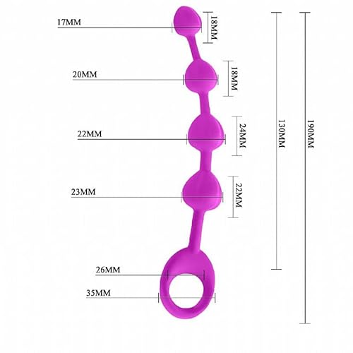 Cordão Bolinhas Anal Feito em Puro Silicone Pretty Love