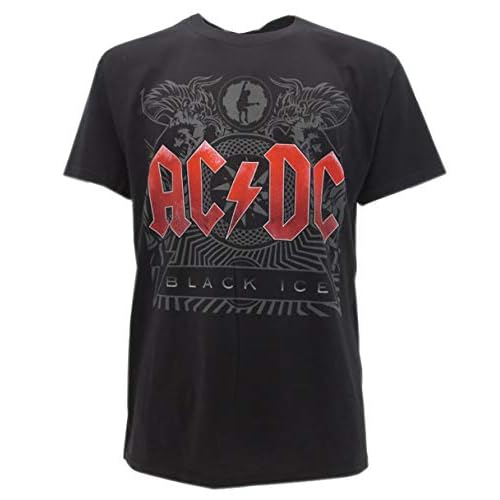 AC/DC - Camiseta Black Ice original grupo Rock producto oficial álbum Negro XXL
