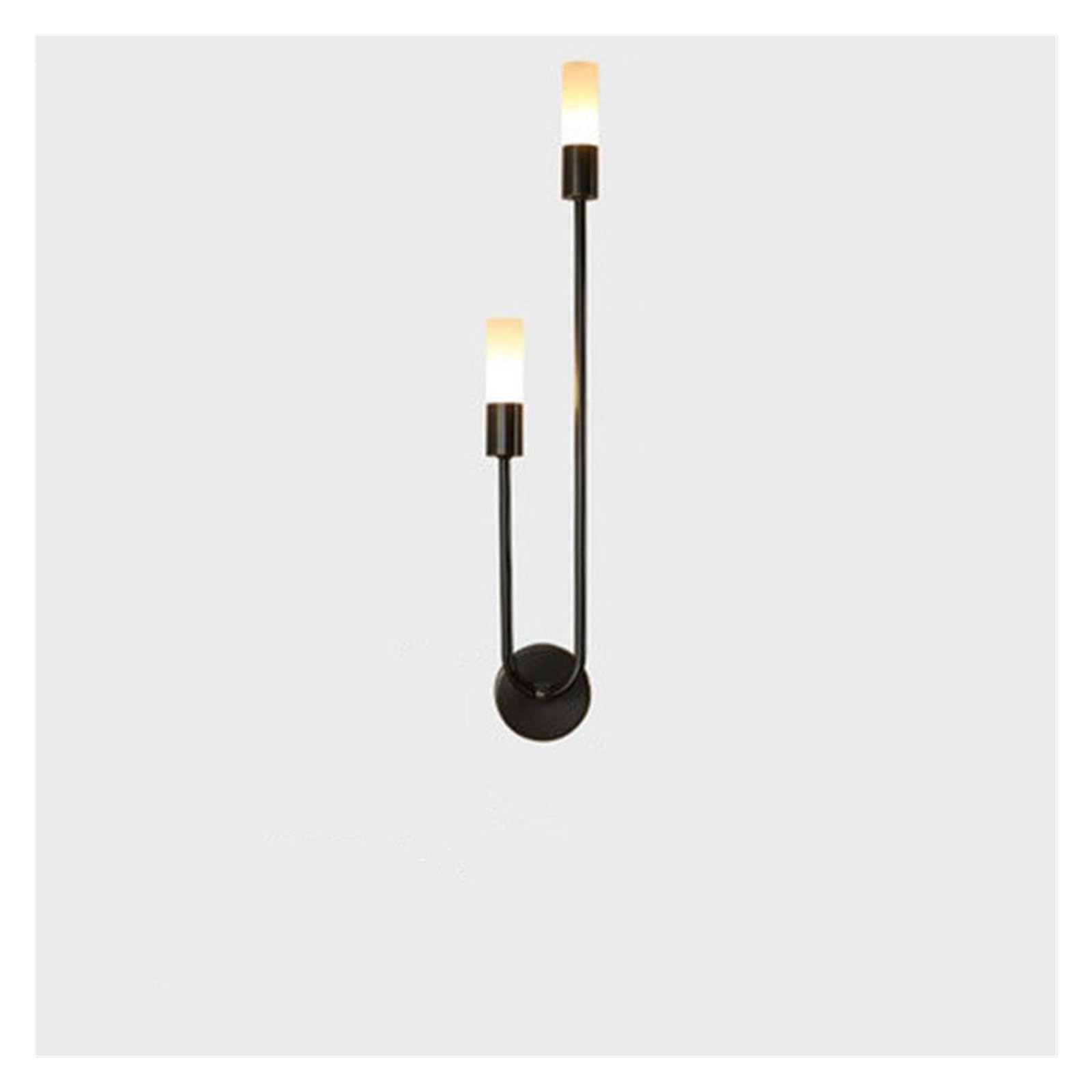 HCZKIUJY LED Wall Lamps Modern Long Strip Copper Wall Sconce Compatible with Bedroom Bathroom Mirror Decor Living Room Corridor Light Fixture,wall sconce (Black-left)
