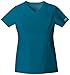 Cherokee Women's Workwear Scrubs Core Stretch Jr. Fit V-Neck Top, Caribbean Blue, Medium