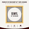 Procut Global 16x16" Matte Yellow Vinyl Record Frame for 12 Inch LP Disc- Round Modern Display Photo Frame for Vinyl CD Records - Engineered Wood with Shatterproof Perspex Front - Silver Mount #1
