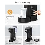 Single Serve Coffee Maker for K Cups&Ground Coffee with Milk Frother, 3 in 1 Small Single Cup Coffee Machine, 28oz Water Thank, 6 to 14 oz Brew Sizes - Image 6