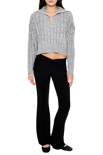Forever 21 Women's Ribbed Half-Zip Sweater2