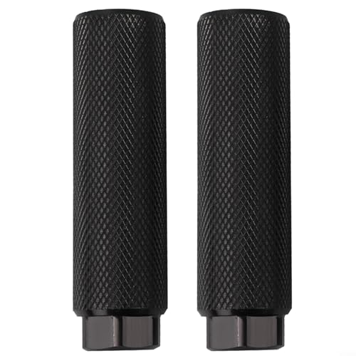 Road Bike Pegs,Bike Rear Feet Pegs,Bicycle Foot Stand Peg Axle Peg, Mountain Bike Cycling Rear Stunt Pegs,Fit 3/8 Inch Axles,Aluminum Alloy Material(black)