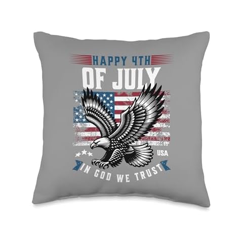 Happy 4th of July Throw Pillow Cover