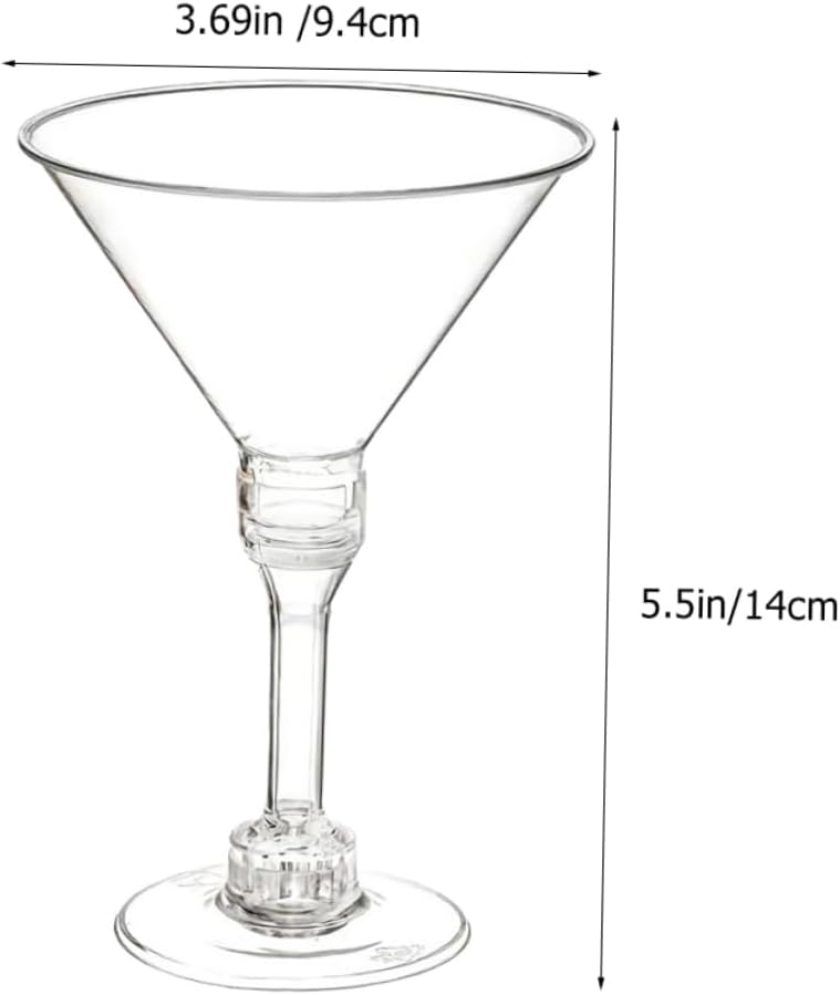 15Pcs Goblets Disposable Wine Cups for Parties Elegant Cocktail Glasses for Desserts and Appetizers Durable and Stable Party Drinkware