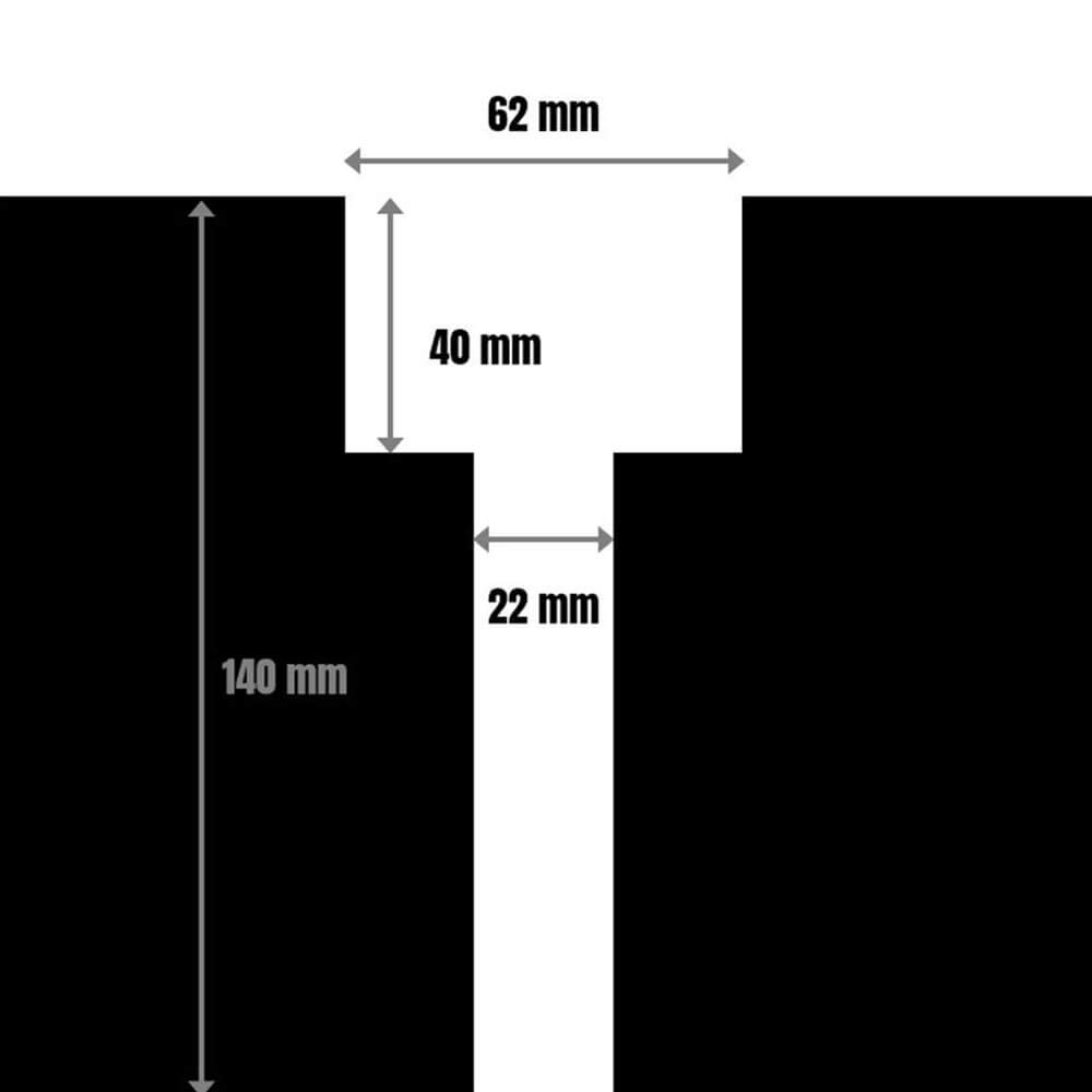 marotech BIGPACK 4 x Anfahrpuffer BULLI, 2 Bohrungen, Ø 22 mm, 25 x 50 x 14 cm aus Kautschuk, Art.-Nr. Bulli-B 140 | Rammschutz | Anfahrschutz | Prallschutz