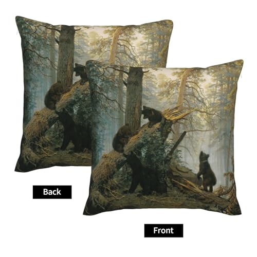 Housse de coussin ours noir pour relooker un canape fatigue facilement