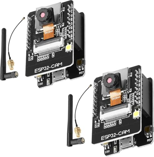 2-Pack ESP32 CAM Development Board for ESP32-CAM MB WiFi/Bluetooth Development Board DC 5V Dual Core Development Board with 2.4G Antennas IPEX OV2640 Camera TF Card Module