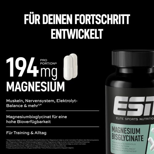 ESN Magnesiumbisglycinat Kapseln - mit 194 mg Magnesium pro Tagesportion – Ansicht 3