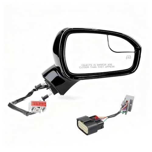 Dexepe Updated Passenger Side Mirror Assembly Compatible with Ford Fusion Sedan 2013-2022, with Power Heated, Turn Signal, Puddle Light, Blind Spot Mirror (7pin Right Black)