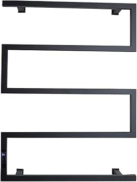 Towel Warmers Radiator for Bathroom, 5 Bars Electric Heated Towel Rack Wall-Mounted with Timer and Temperature Control 90W for Home Bathroom