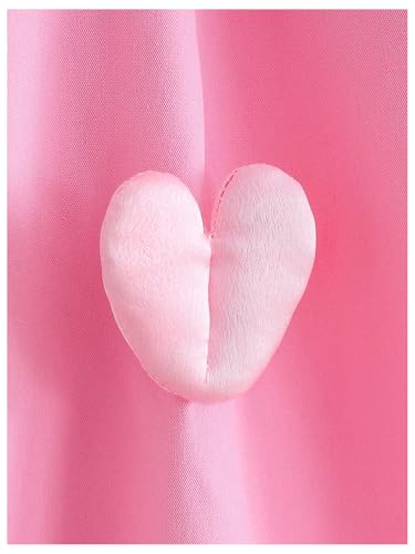 GORGLITTER Girl's Heart Print Puff Short Sleeve Short Dresses Summer Cute Large Doll Collar Ruffle Flowy Sun Dress4