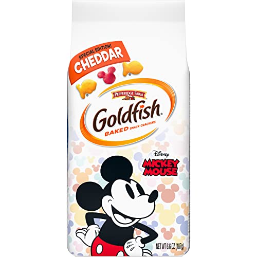 mickey cheese crackers - Pepperidge Farm Goldfish Cheddar Crackers, Special Edition Disney Mickey Mouse, 6.6 oz. Bag