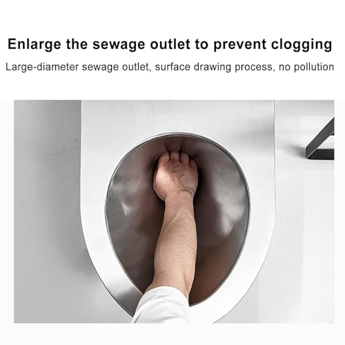 Hocheffiziente, wassersparende Toilette mit intelligenter Sensorik, Badezimmertoilette aus Edelstahl 304, kommerzielle Toilette mit Doppelspülung und Siphon, be,Stainless Steel Induction Valve