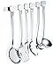 Lagostina Grancucina Ensemble d'Ustensiles de Cuisine en Acier Inoxydable 18/10 avec Louche, Écumoire, Spatule, Cuillère, Fourchette, Cuillère à Spaghetti et Barre de Fixation Murale