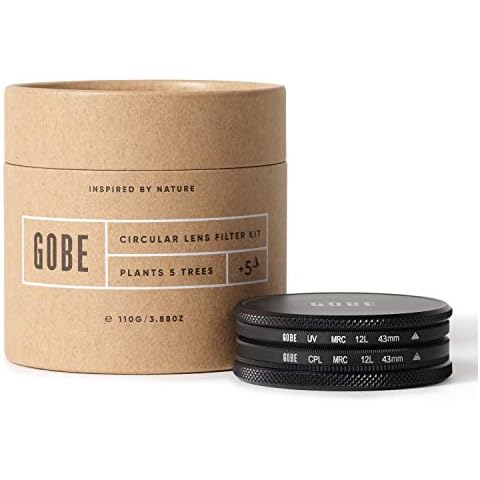 GOBE Kit de Filtros UV y CPL para Objetivo 43mm Cover