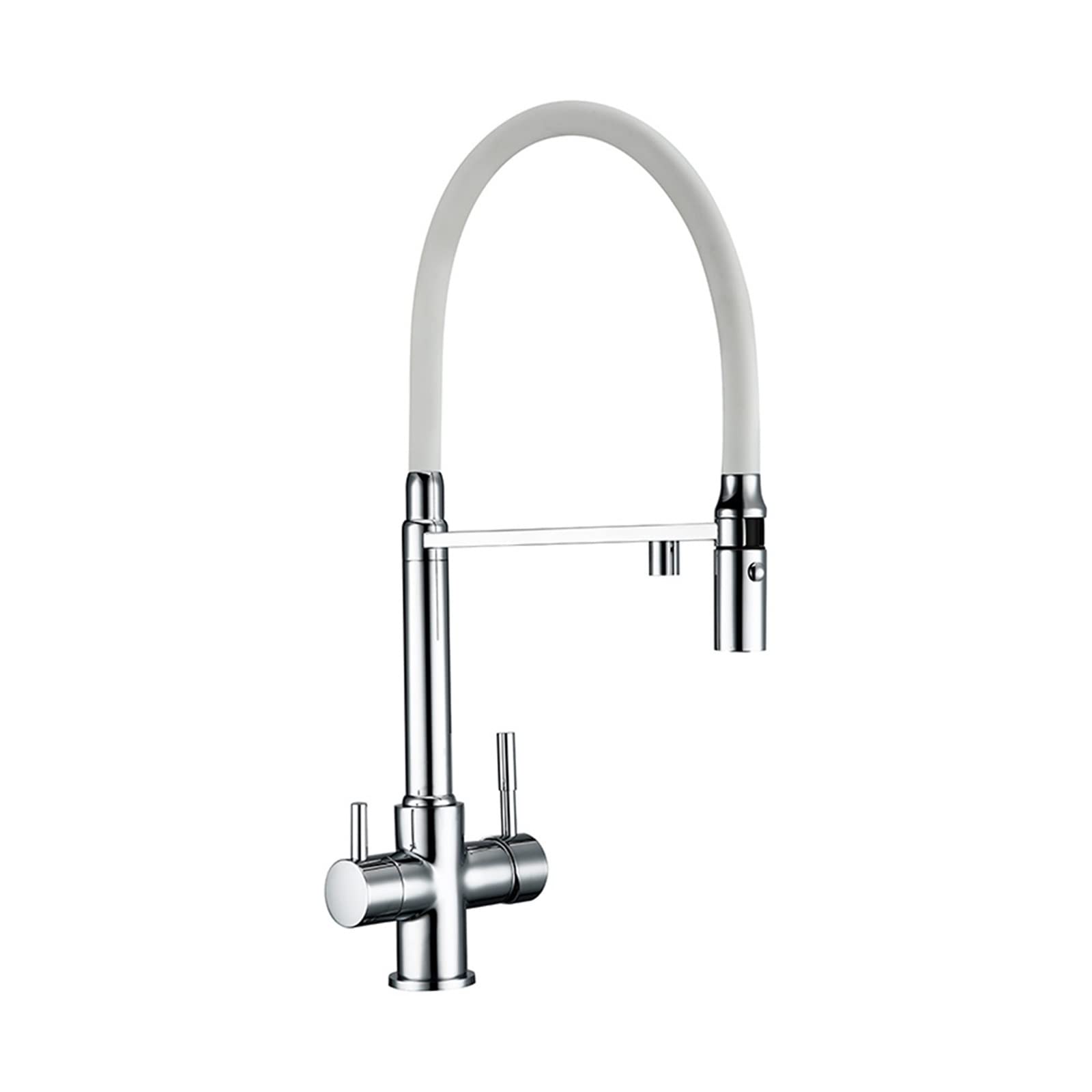 GLETSF 3 Drinking Waterap 3In1 Kitchen Sink Mixer Pull Out 360Swivel Design Durabfaucet For Clean Water & Easy Use,Black-C,Chrome-A