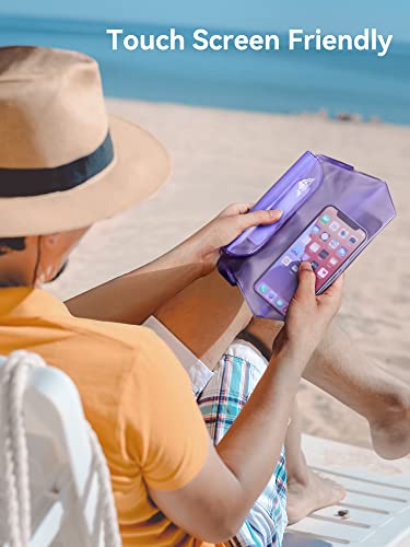 Image of HEETA 2 /3 /4 Pack Waterproof Pouch with Waist Strap, Screen Touchable Dry Bag with Adjustable Belt for Phone Valuables for Kayaking, Swimming, Snorkeling, Boating, Fishing, Surfing & Beach