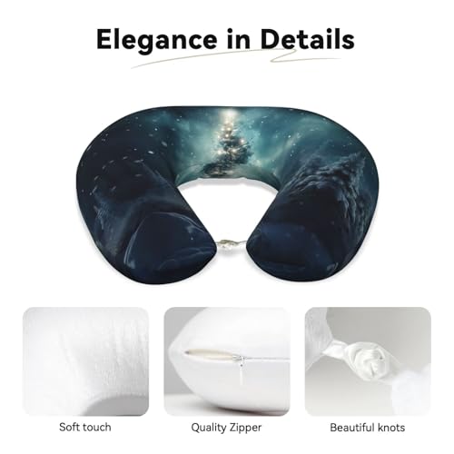 Almohada de Viaje de Espuma Viscoelástica Negro miniatura 4