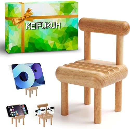 KAYEF Wooden Mobile Stand, 2 Beautiful Wooden Holders for Mobile ...