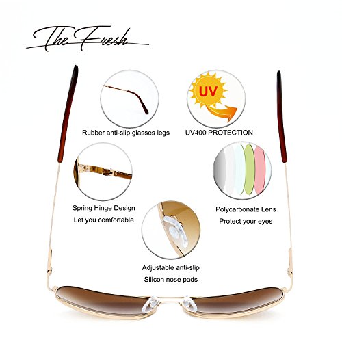 Image of The Fresh Classic Aviator Frame Light Color Lens XL Oversized Sunglasses Gift Box