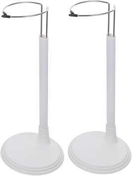 Adjustable Doll Stand 12 Inch Action Figure Display Rack Stable Desktop Holder for Collectible Dolls Set of 2
