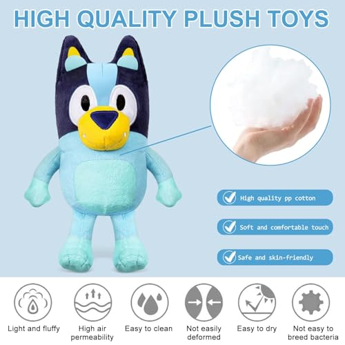 LIVESTN Anime Plüschtiere Flauschiges, ca. 20 cm, Kinderpuppe Plüschpuppe, Plüschtier Kinderspielzeug für Jungen Mädchen Geschenk, Kuscheltier Bluey, Süße Plüschpuppen für Kinder