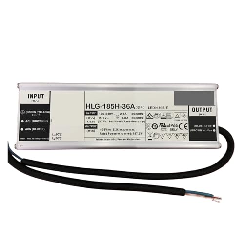 Alimentation LED 24V 185W HLG-185H-24A étanche IP65 avec courant constant ajustable