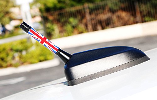 iJDMTOY 3-Inch Red Union Jack UK Flag Theme Short Antenna Compatible with MINI Cooper (All Models) & More Other Cars - Thumbnail 6