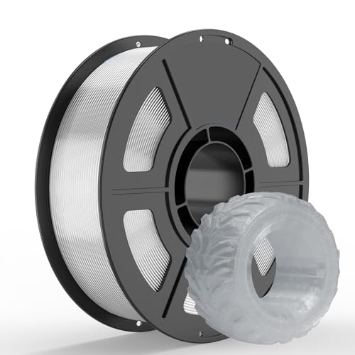 IEMAI TPU 95A 3D Printer Filament 1.75mm, Flexible & Soft Polyurethane, +/- 0.02mm Dimensional Accuracy, 1KG Spool (2.2lbs), Compatible with Most FDM Printers, Transparent