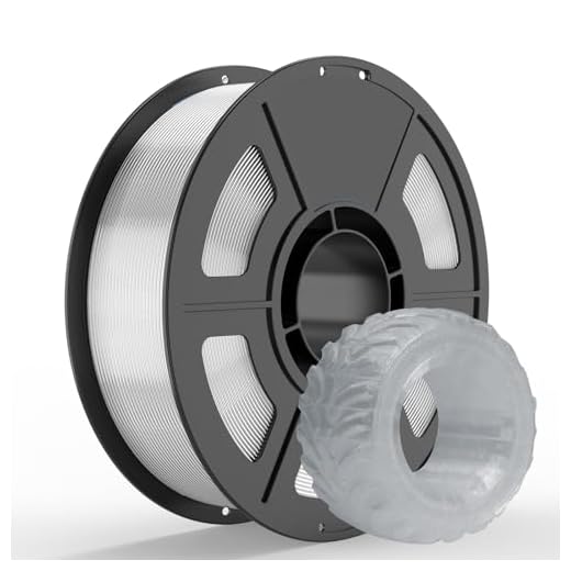 IEMAI TPU 95A 3D Printer Filament 1.75mm, Flexible & Soft Polyurethane, +/- 0.02mm Dimensional Accuracy, 1KG Spool (2.2lbs), Compatible with Most FDM Printers, Transparent